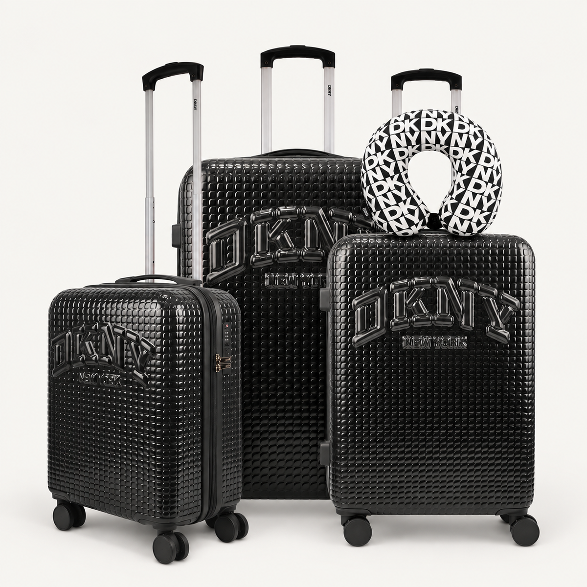 Set 3 Maletas DKNY Hot Town + Almohada Memory Foam