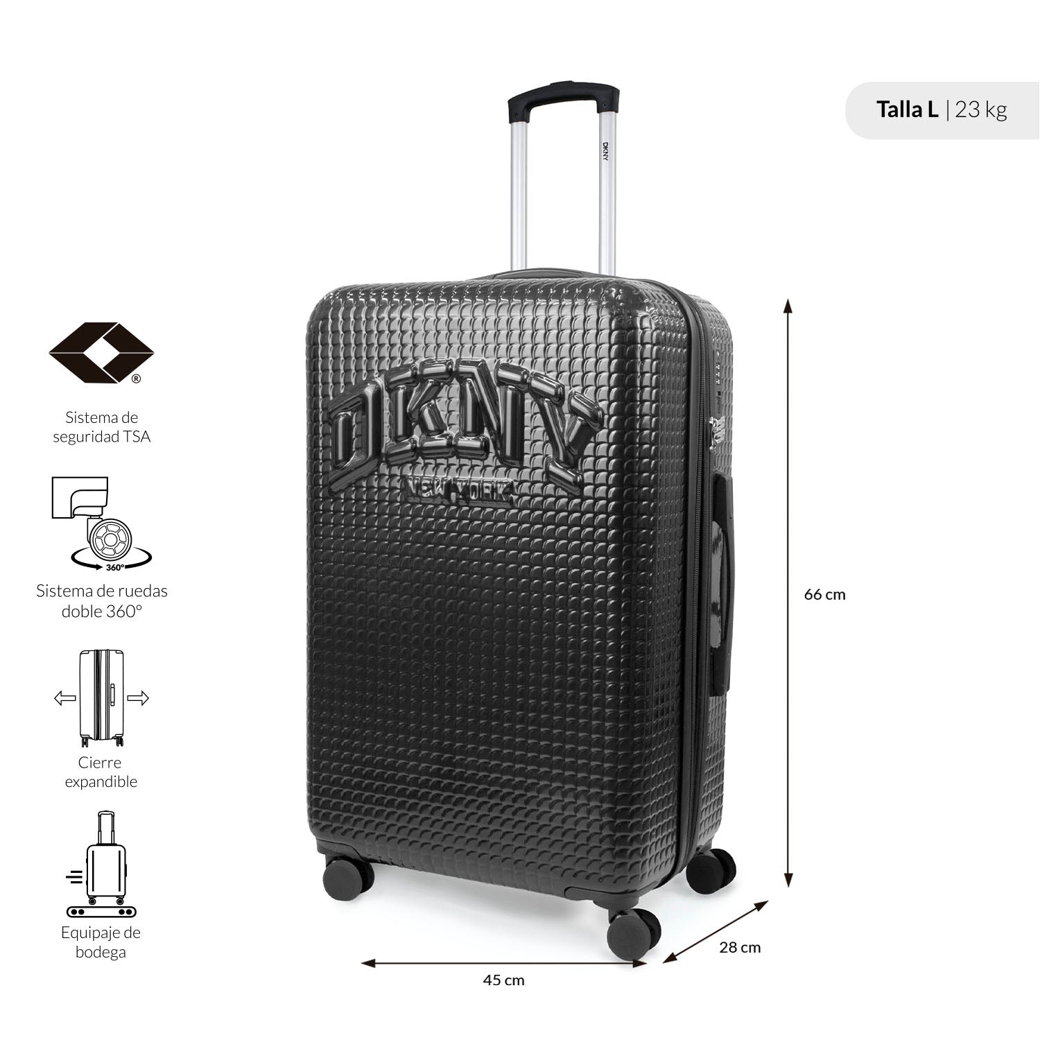 Maleta Grande Hot Town - negro