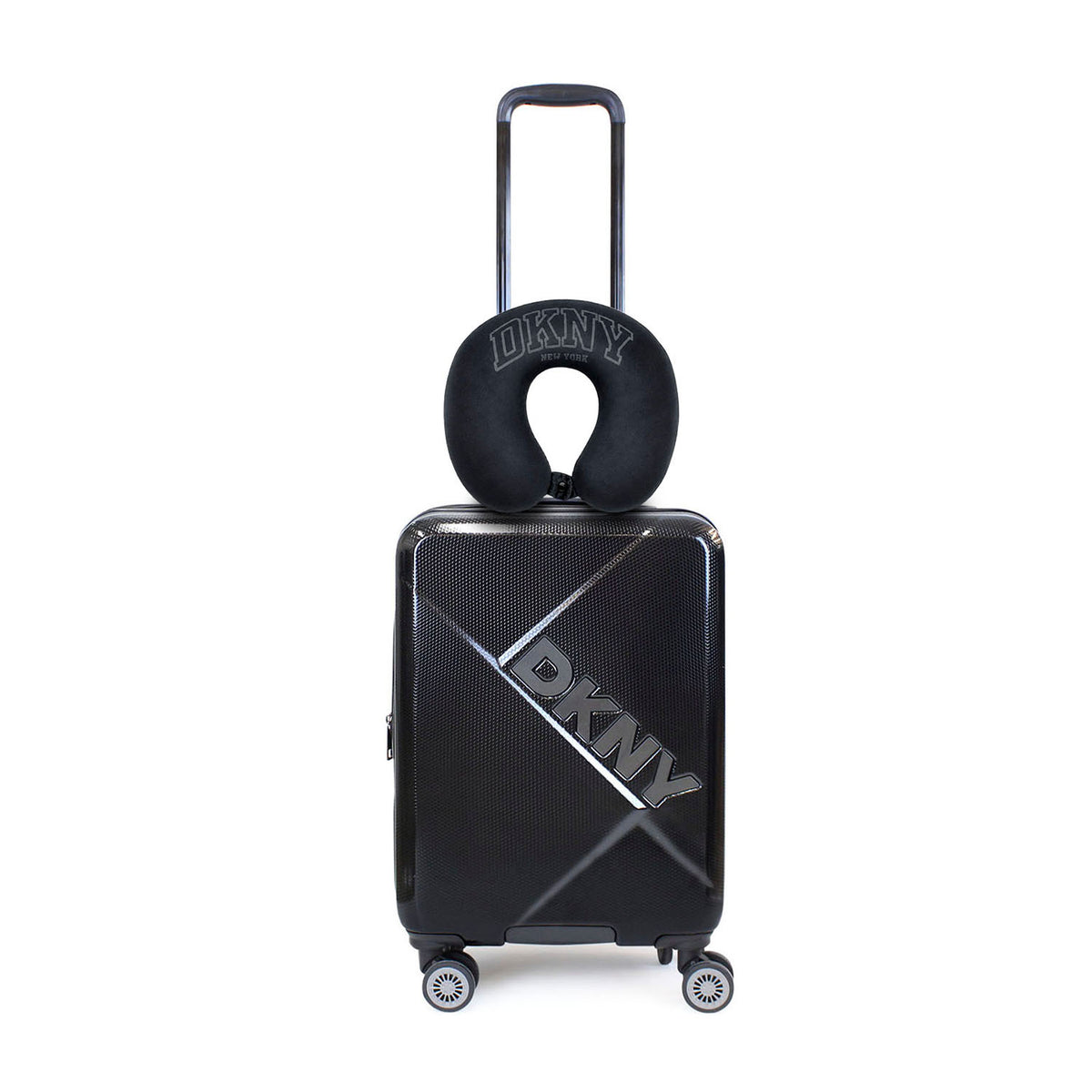 Pack Maleta Cabina 10kg DKNY Your Call negra + Almohada Memory Foam negro