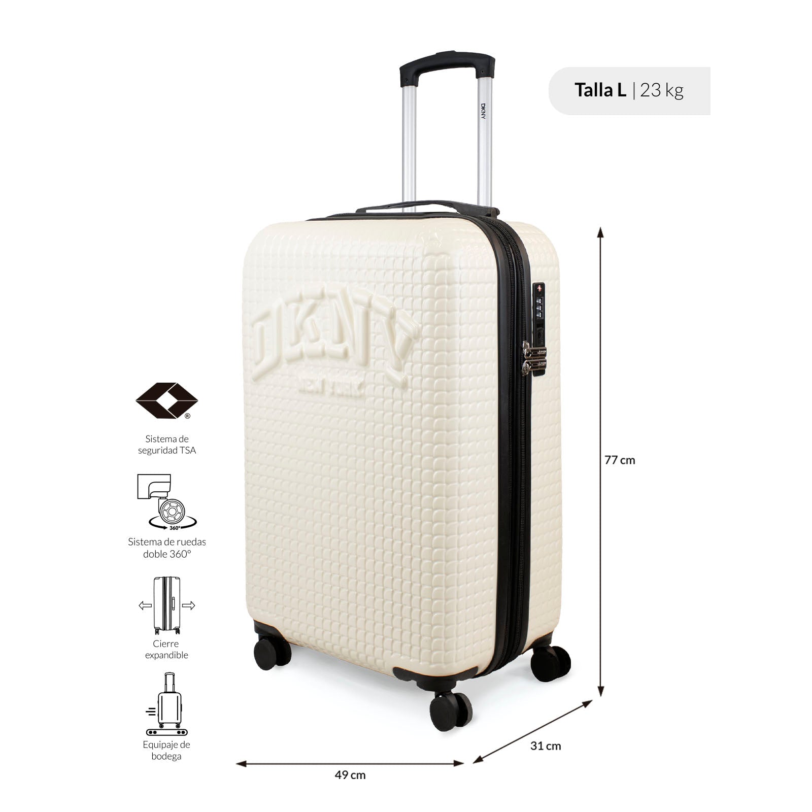 Pack 2 maletas M + L Hot Town blanco