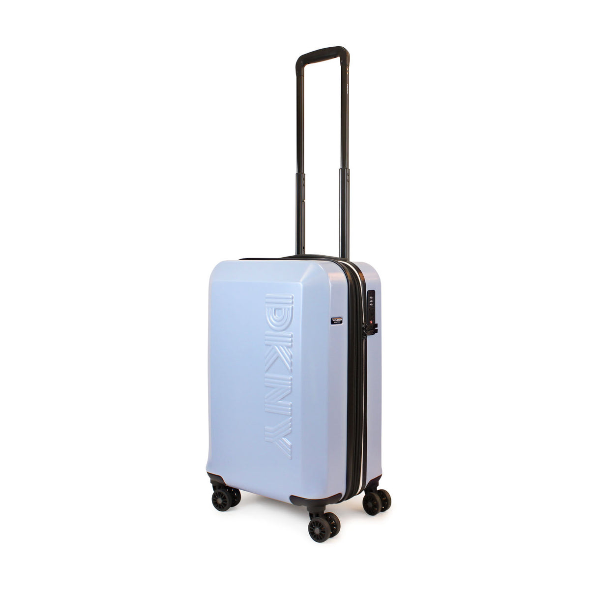 Pack Maleta Cabina 10kg DKNY Beveled celeste + Almohada de Viaje Memory Foam