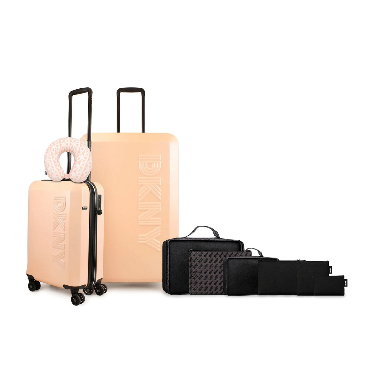 Set 2 Maletas Beveled S+L + Almohada + Organizador café