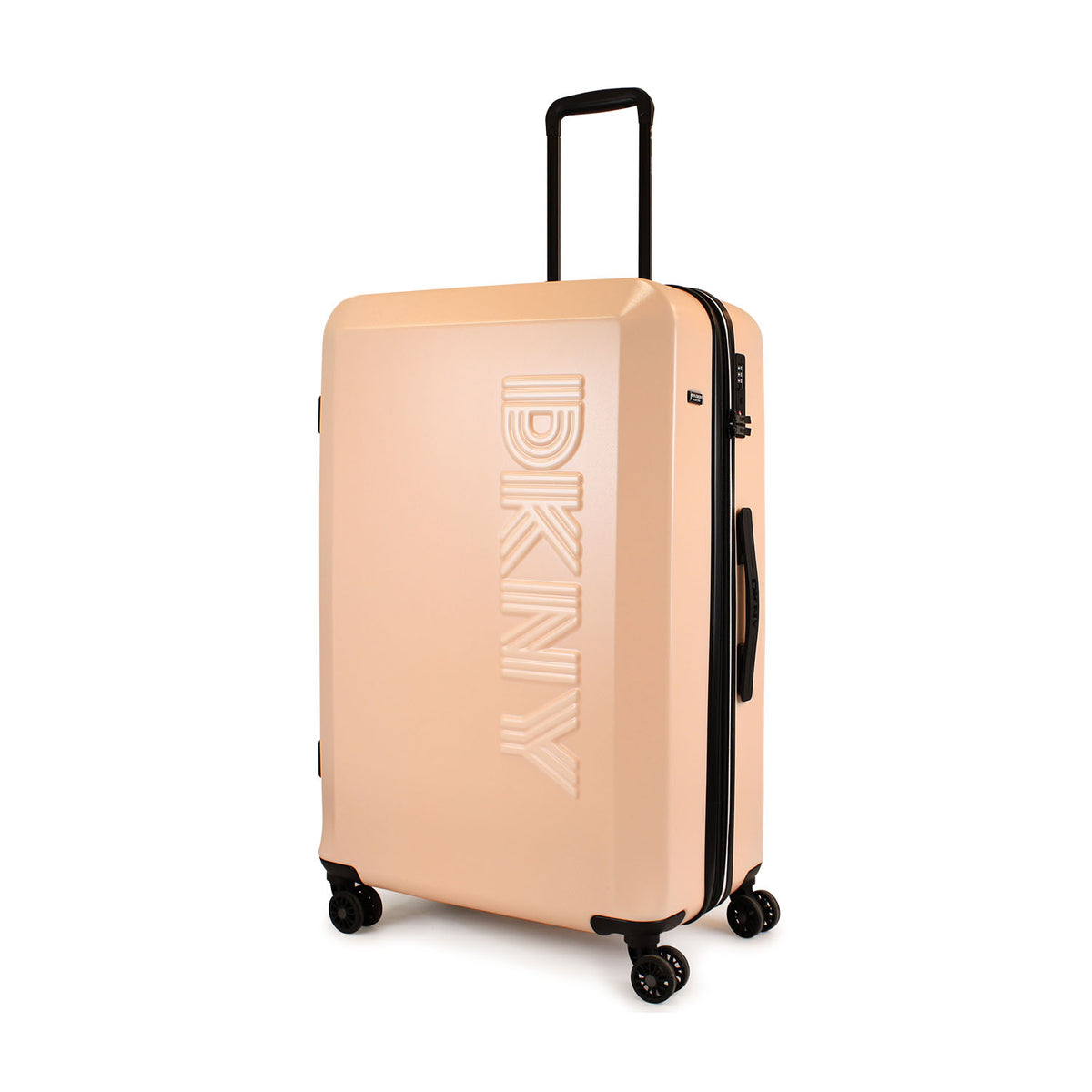 Pack Maleta Grande DKNY Beveled rosada + Organizador de viaje 6 Piezas negro