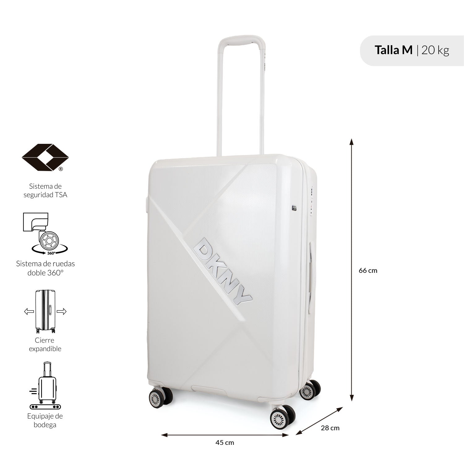 Pack 2 maletas M + L Your Call blanco