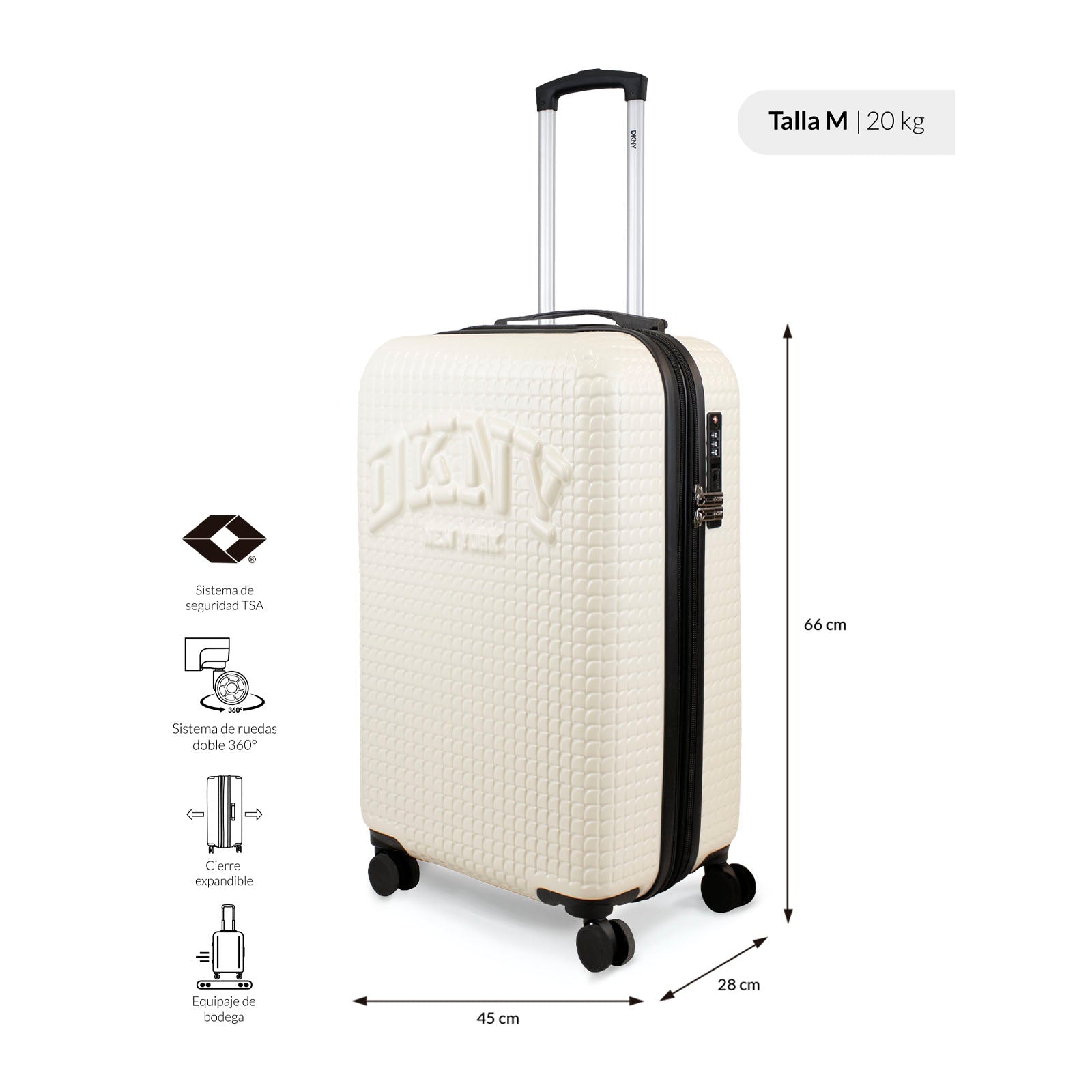 Maleta Mediana Hot Town blanco