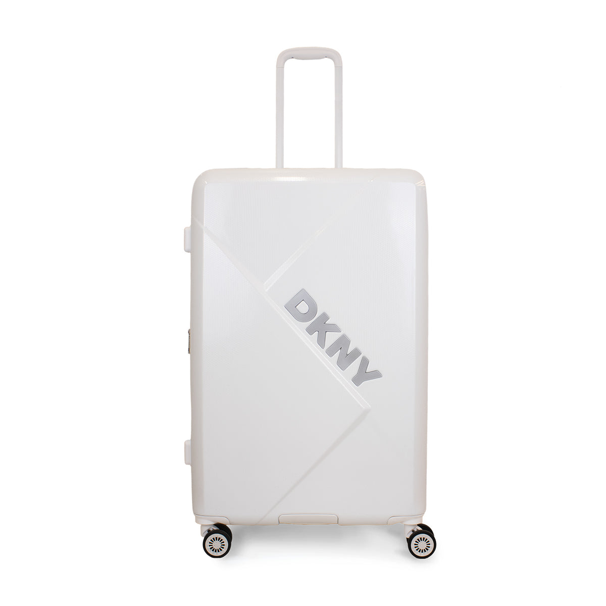Pack Maleta Grande DKNY Your Call blanca + 6 organizadores de viaje blanco