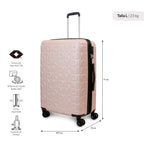 Set Maletas S+M+L Meghan beige + Almohada de viaje DKNY rosa