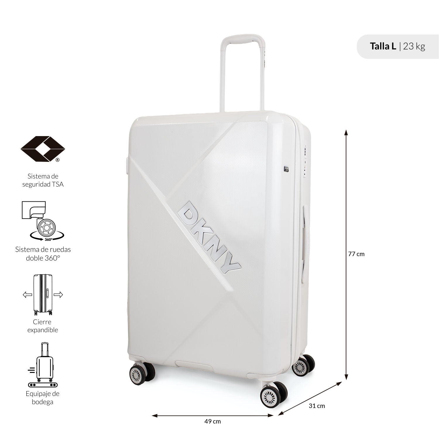 Pack 2 maletas M + L Your Call blanco